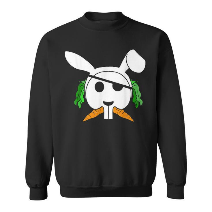 Funny Easter Bunny Pirate Scull Egg Hunting Rabbit Sweatshirt