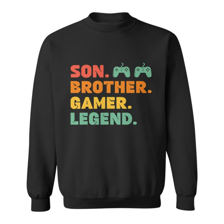 Funny Gamer Son Big Brother Gaming Legend Gift Boys Teens Sweatshirt