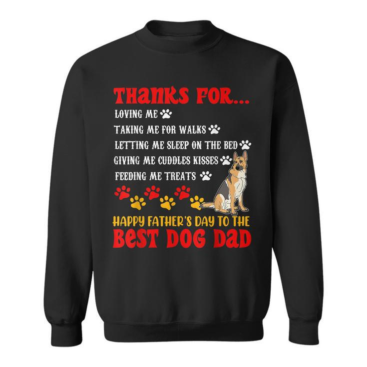 Funny Happy Fathers Day Best Dog Dad German Shepherd Dog Sweatshirt