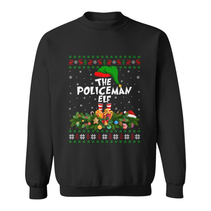 Funny Matching Family Ugly The Policeman Elf Christmas Gift Sweatshirt