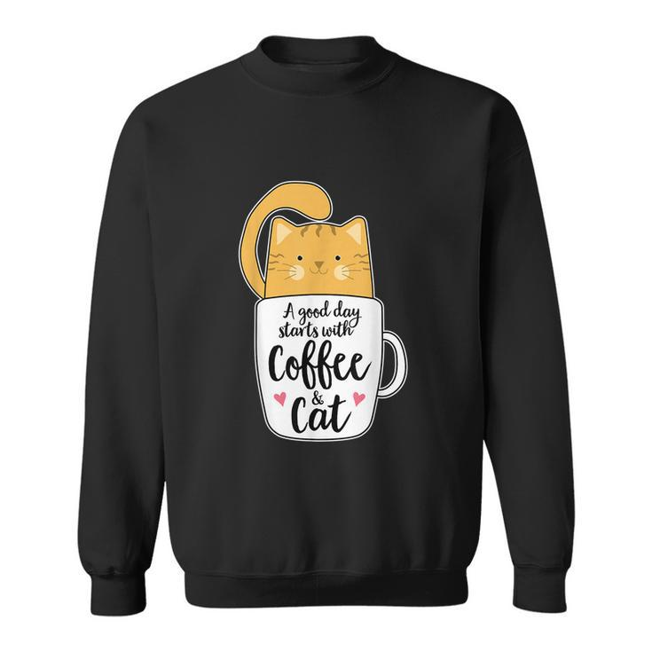 Funny Orange Cat Coffee Mug Tshirt Cat Lover Sweatshirt