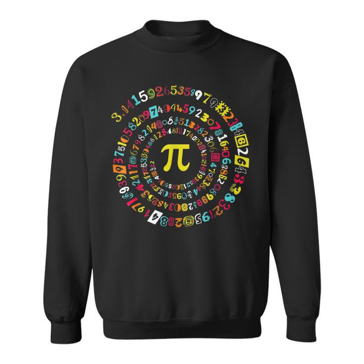Funny Pi Day  Spiral Pi Math  For Pi Day 314  Sweatshirt