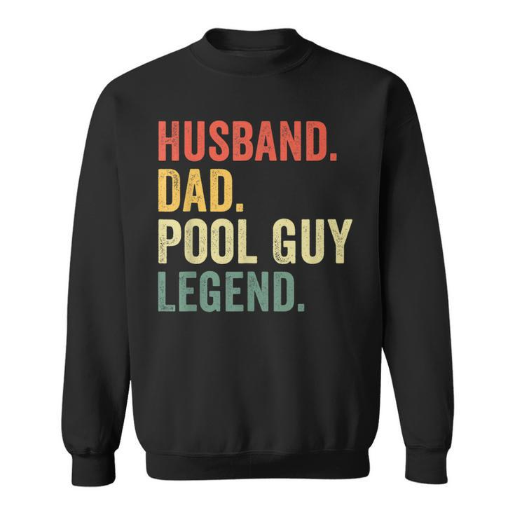 Funny Swimming Husband Dad Pool Guy Legend Vintage  Sweatshirt