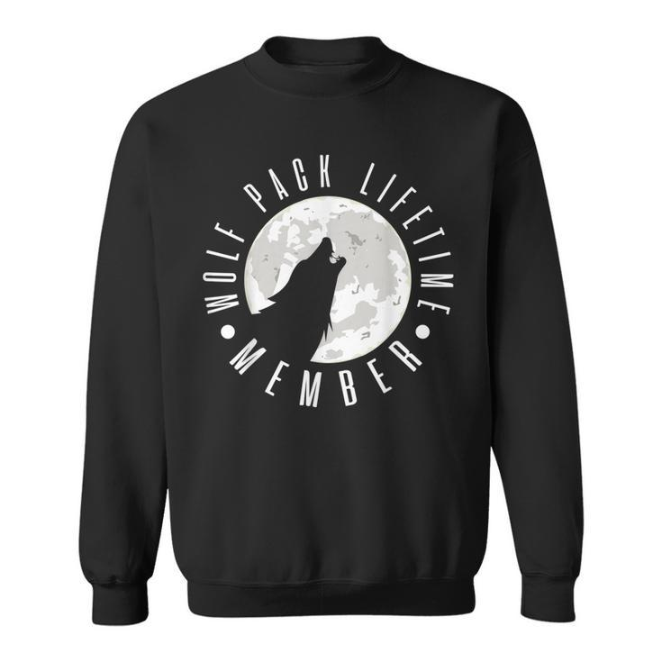 Funny WolfWolves Lover Wolf Pack Lifetime Member Sweatshirt