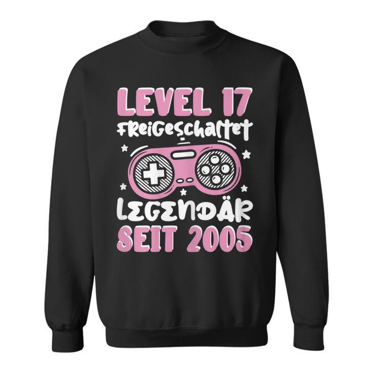 Gamer Girl Level 17 Sweatshirt, Zockerin 2005 Geburtstags-Outfit