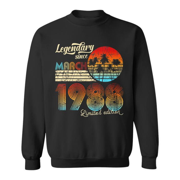 Geburtstag Legendary Since March 1988 Geschenk Sweatshirt