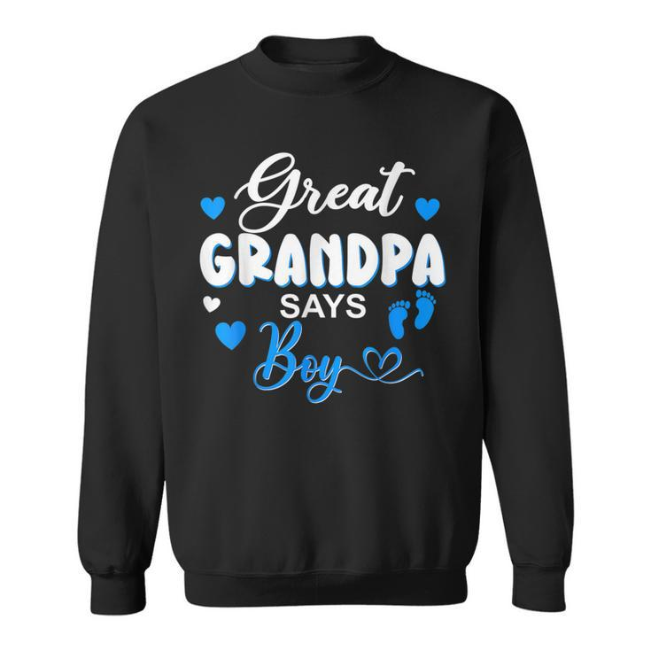 Gender Reveal Great Grandpa Says Boy Matching Family Baby  Sweatshirt