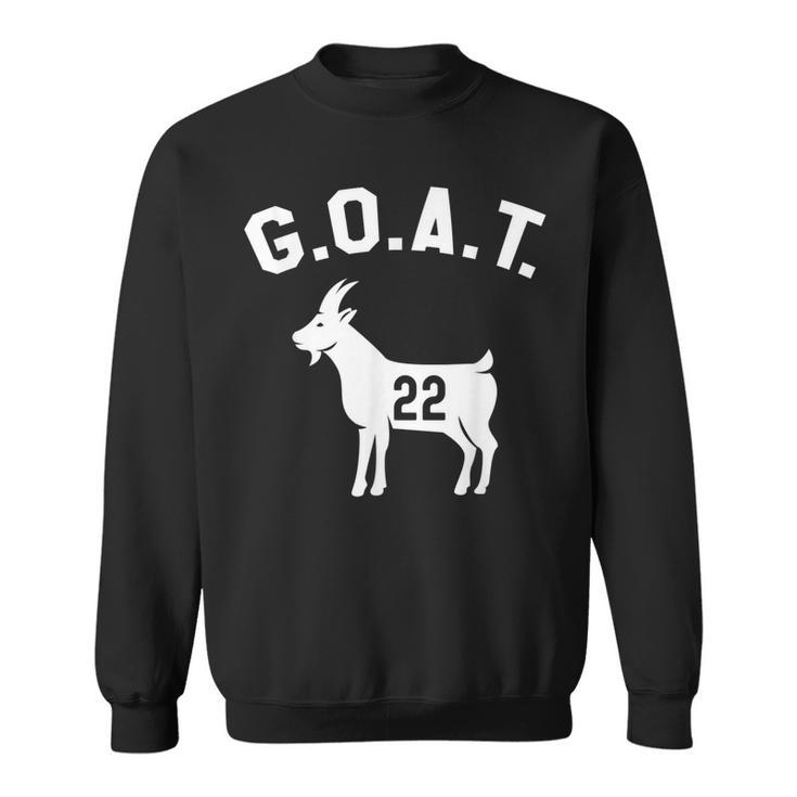 Goat Number 22 Greatest Of All Time Dad Joke  Sweatshirt