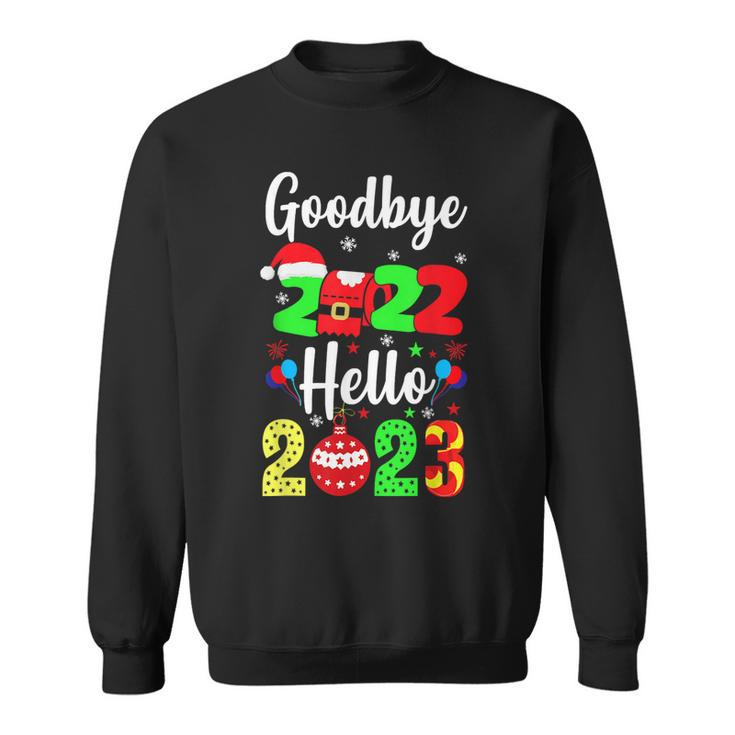 Goodbye 2022 Hello 2023 Happy New Years Eve Christmas Xmas  Men Women Sweatshirt Graphic Print Unisex