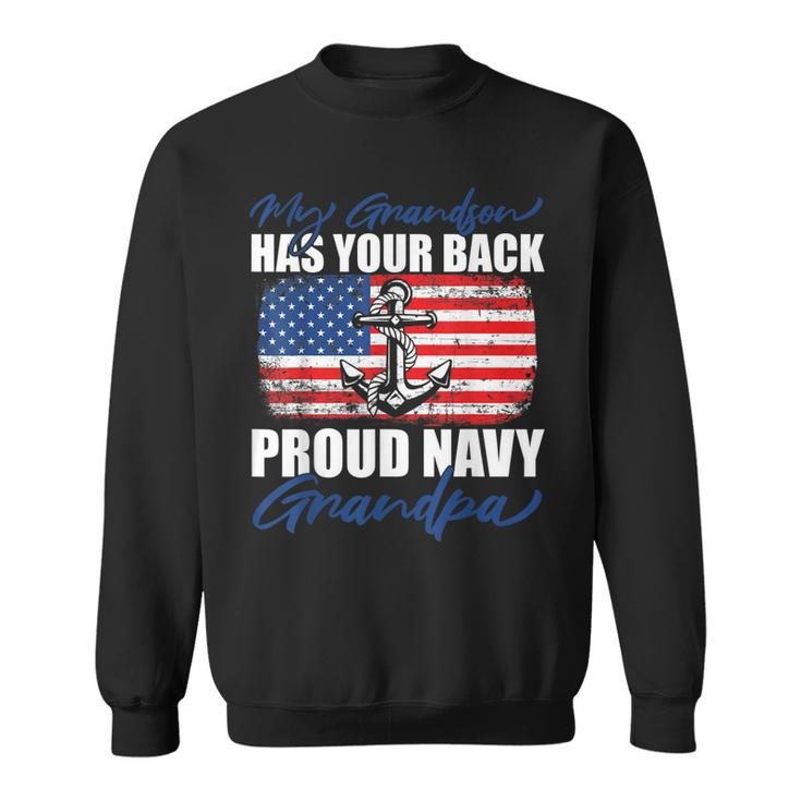 Grandson Proud Navy Grandpa Anchor Sweatshirt