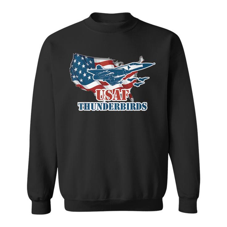 Graphic Jet American Flag Usaf Thunderbird Gift   Sweatshirt