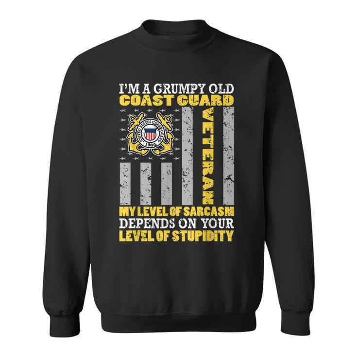 Grumpy Old Coast Guard United States Military Veteran Gift  Sweatshirt