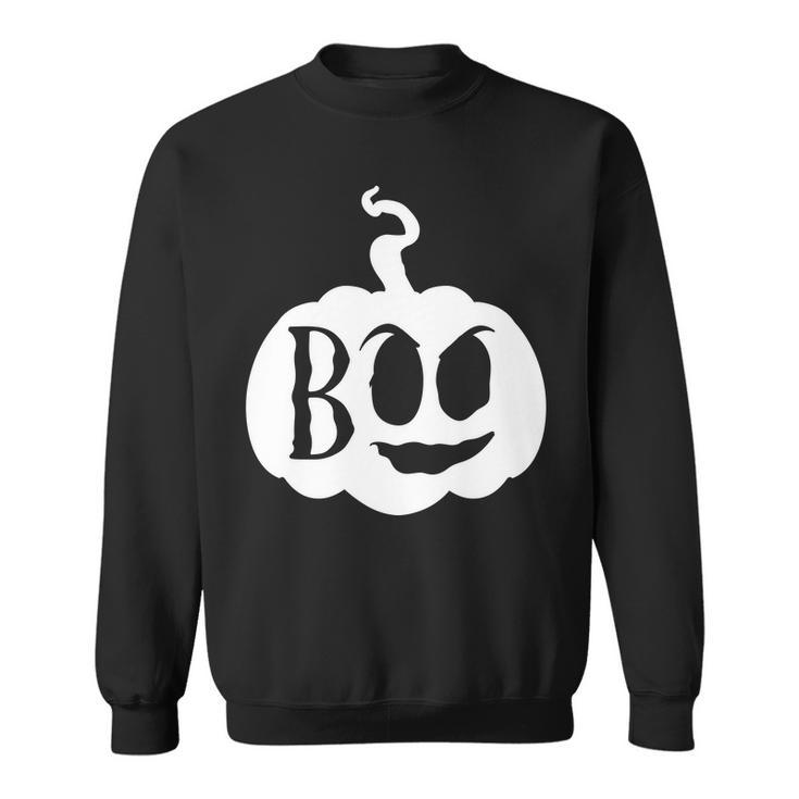 Halloween Boo - Pumpkin White Custom Men Women T-Shirt Graphic Print Casual Unisex Tee Men Women Sweatshirt Graphic Print Unisex