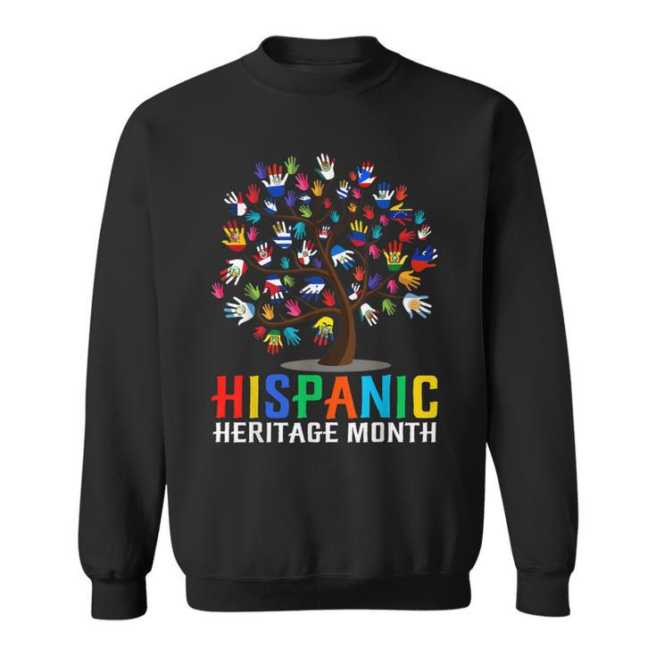 Hand Flag Tree Root Latino National Hispanic Heritage Month  Sweatshirt