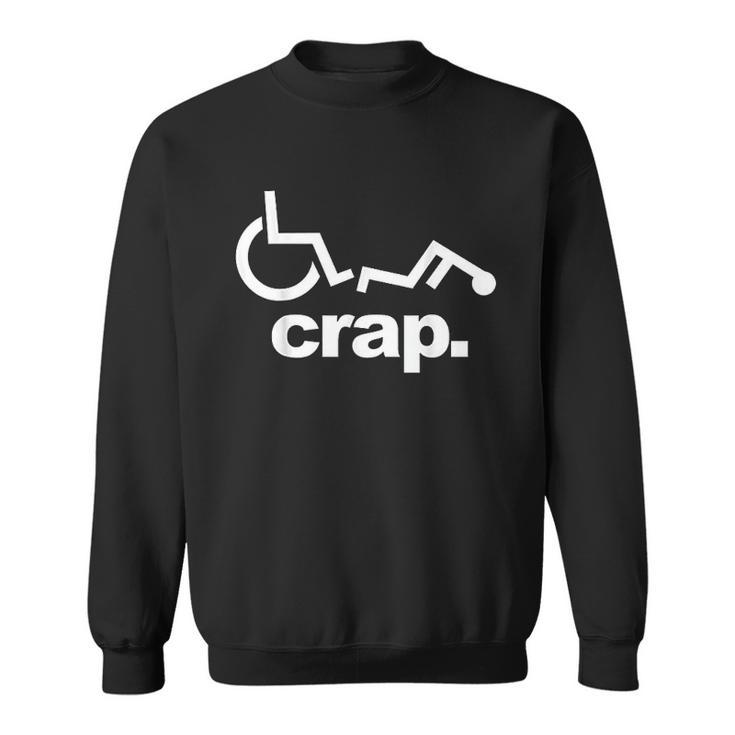 Handicap Wheelchair Funny Wheelchair Fall Men Women Sweatshirt Graphic Print Unisex
