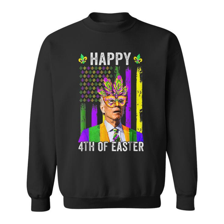 Happy 4Th Of Easter Funny Joe Biden Mardi Gras Shenanigans  V2 Sweatshirt
