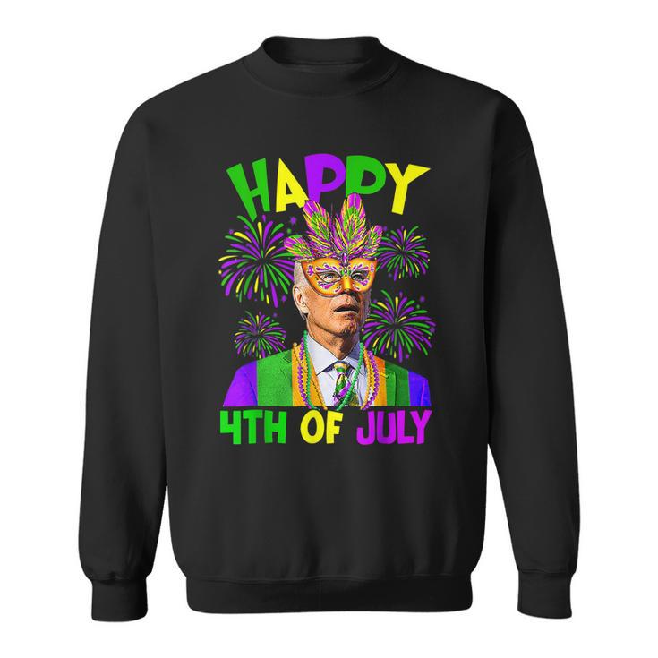 Happy 4Th Of July Joe Biden Mardi Gras Party Carnival  Sweatshirt