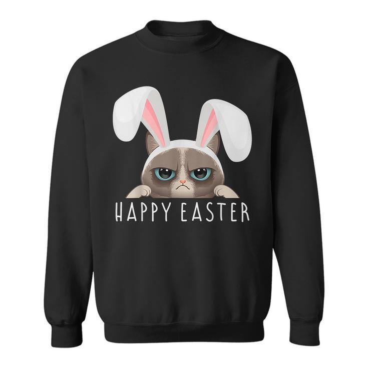Happy Easter Bunny Funny Pajama Dress Cat Party Rabbit Ears  Sweatshirt