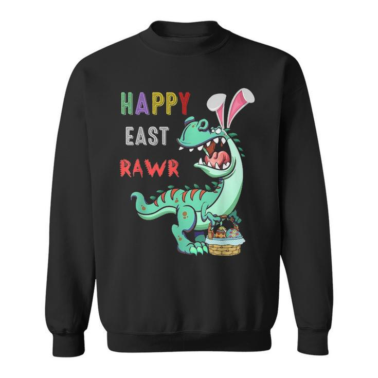 Happy Easter Bunny T Rex Eggs Hunting Rabbit Egg Sweatshirt