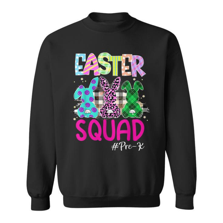 Happy Easter Day Leopard Bunnies Funny Easter Squad Outfit Sweatshirt