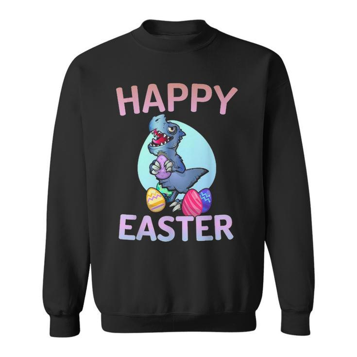 Happy Easter Dinosaur T Rex Eggs Easter Gift Sweatshirt