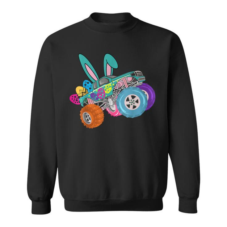 Happy Easter Funny Easter Bunny Monster Truck Lovers  Sweatshirt