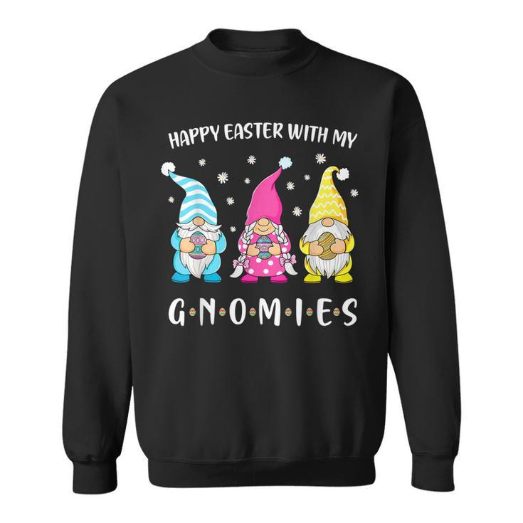 Happy Easter With My Gnomies Girls Kids Women Easter Gnome  Sweatshirt