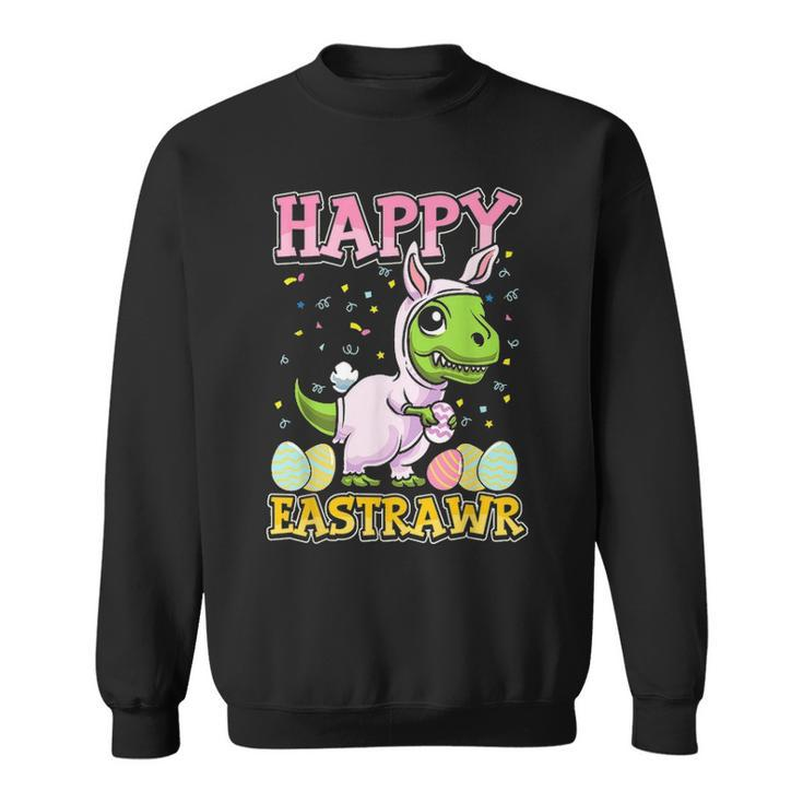 Happy EastrawrRex Dinosaur Easter Bunny Egg V3 Sweatshirt