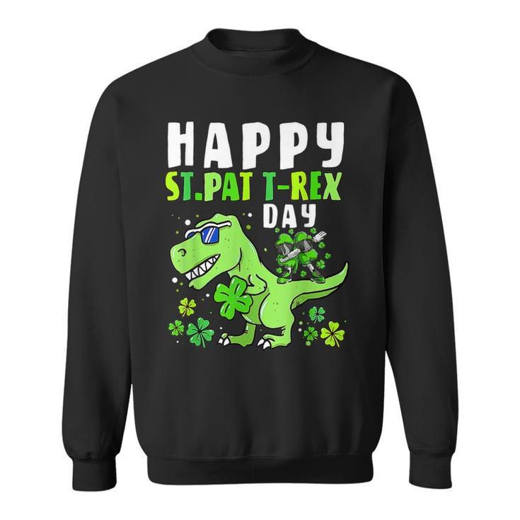 Happy St Pat T Rex Dabbing Shamrock St Patricks Day  Sweatshirt