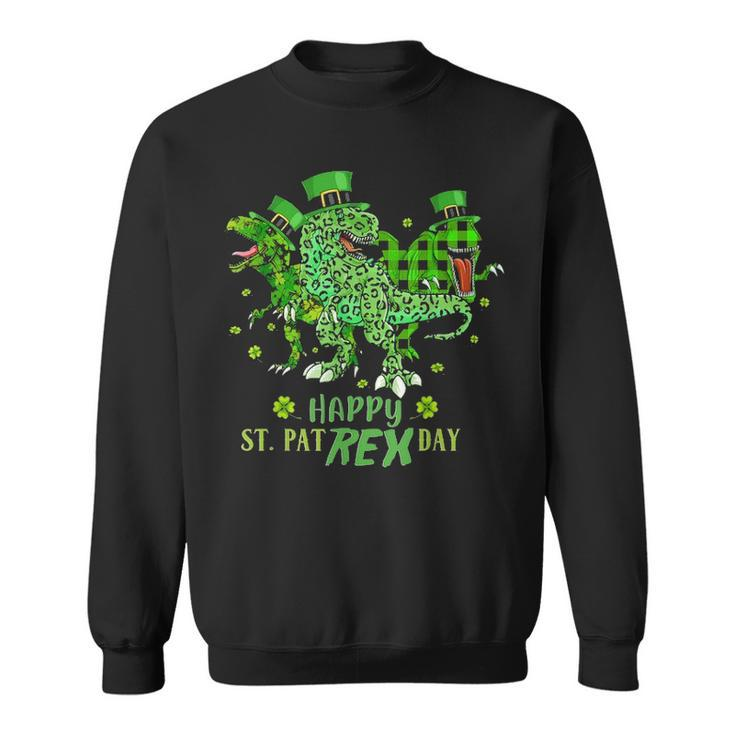 Happy St Pat T Rex Day Funny Dinosaur St Patricks Day Sweatshirt