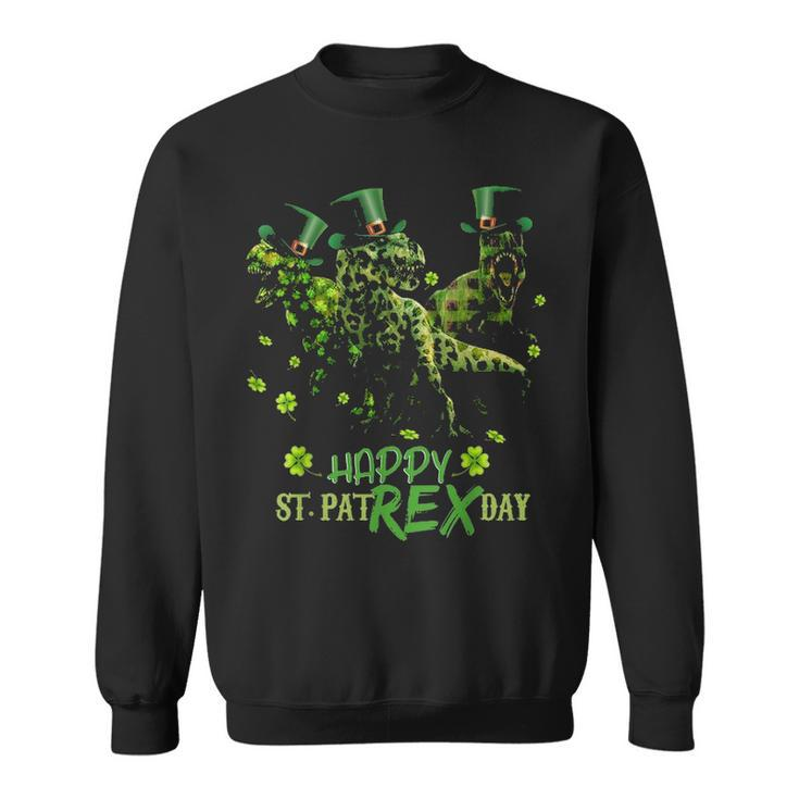 Happy St Patrex Day Funny Dinosaur T Rex St Patrick Sweatshirt