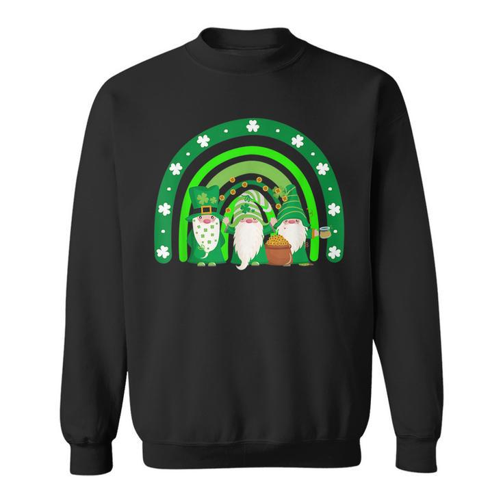 Happy St Patricks Day Irish Gnome Drinking Lucky Shamrock  Sweatshirt
