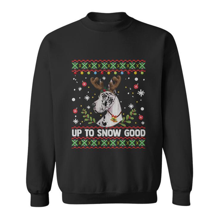 Harlequin Great Dane Dog Reindeer Ugly Christmas Sweater Great Gift Sweatshirt