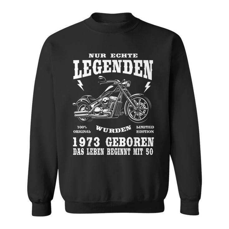 Herren 50. Geburtstag Biker Sweatshirt, Motorrad Chopper 1973 Design