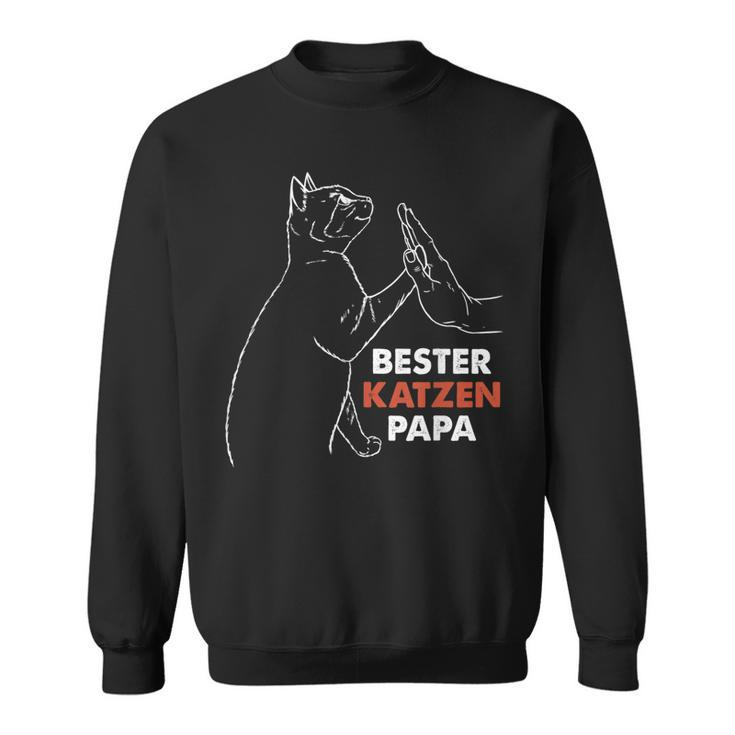 Herren Bester Katzenpapa Pulli Best Cat Dad Ever Katzenpapa Sweatshirt