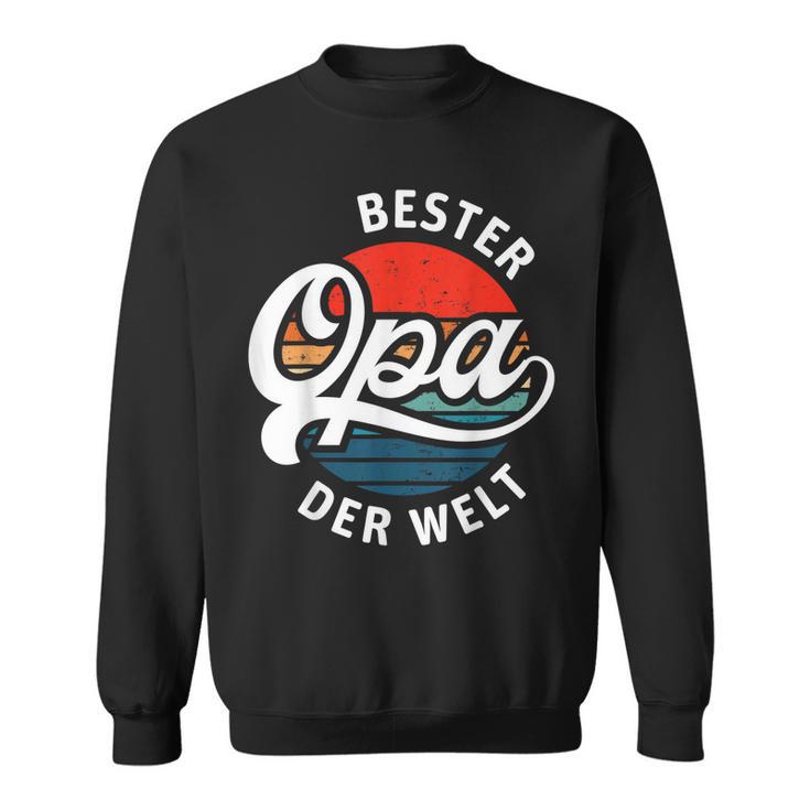 Herren Bester Opa Der Welt Retro Motiv Für Den Besten Opi Sweatshirt