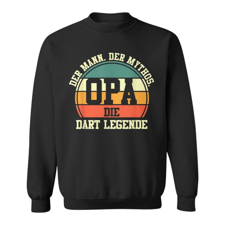 Herren Dart Opa Großvater Dartsspieler Darts Sweatshirt