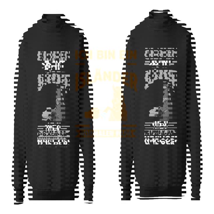 Herren Pferd Isländer Papa Vater Vatertag Reiter Sweatshirt
