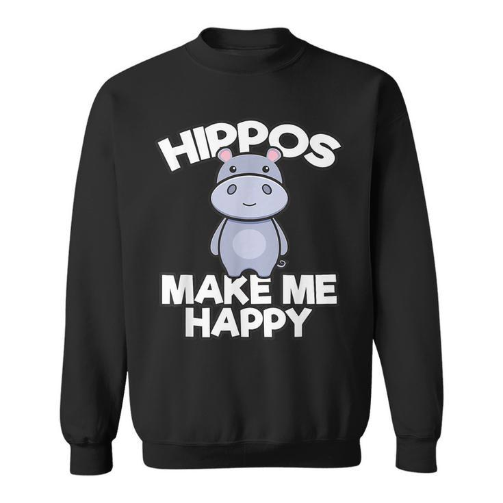 Hippo Hippopotamus Hippo Lovers Cute Baby Hippopotamus Sweatshirt