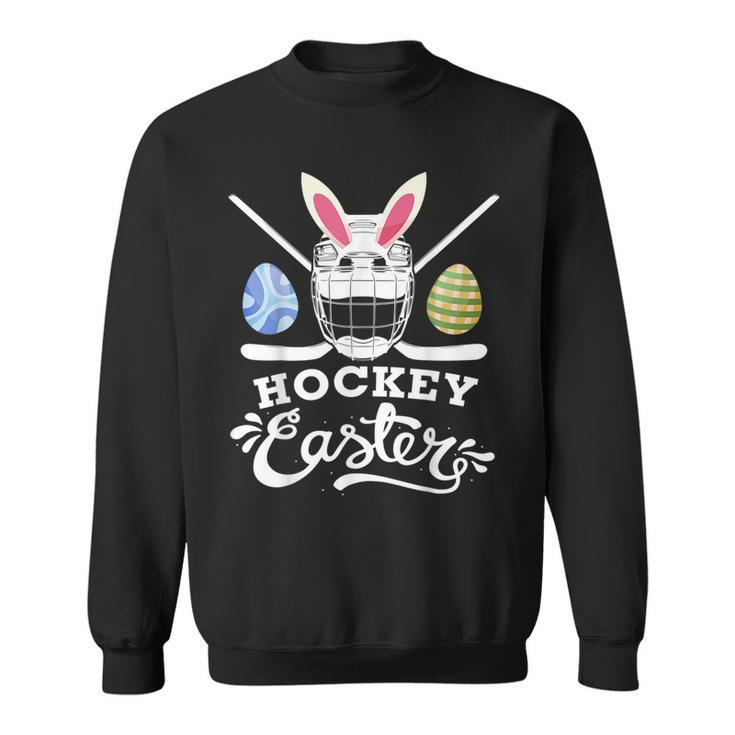 Hockey Easter Funny Easter Day Ice Hockey Player  Sweatshirt