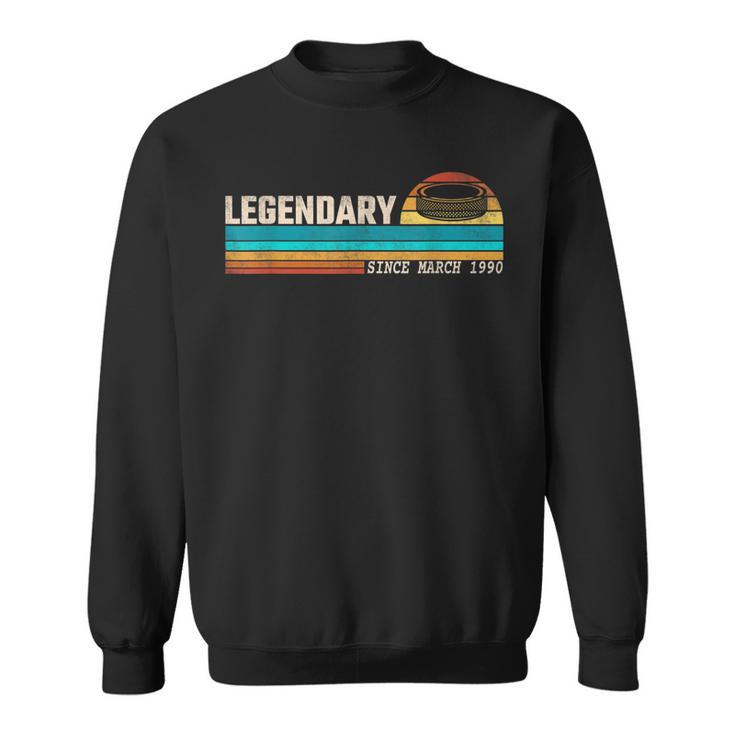 Hockeyspieler Legende Seit März 1990 Geburtstag Sweatshirt