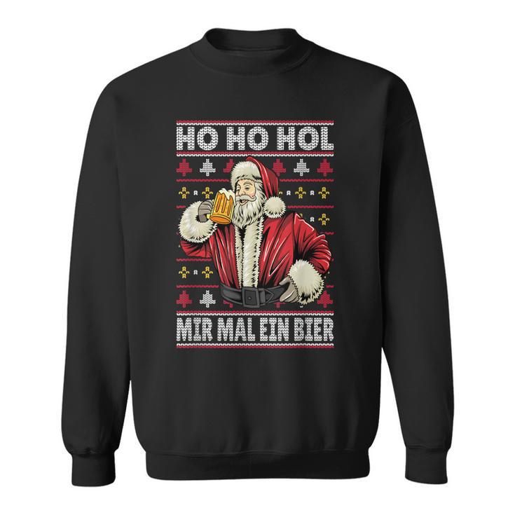 Hol Mir Mal Ein Bier Lustiges Spruch Weihnachtsoutfit Deko Sweatshirt