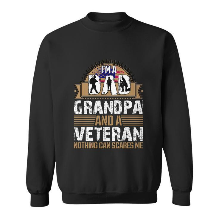 I Am A Dad Grandpa And A Veteran Nothing Can Scares Me Sweatshirt