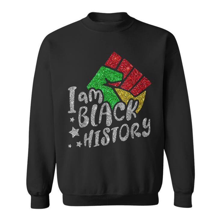 I Am Black Woman Blm Melanin Educated Black History Month  Sweatshirt