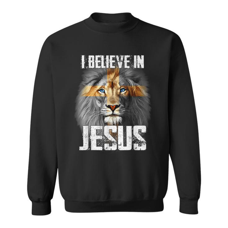 I Believe In Jesus Lion Christian God  Sweatshirt