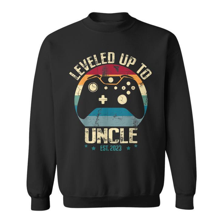 I Leveled Up To Uncle 2023 Promoted To First Time New Uncle Sweatshirt