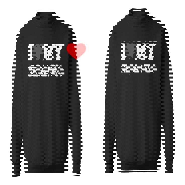 I Love My Granna Heart Sweatshirt