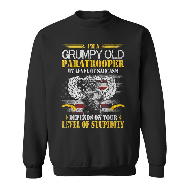 Im A Grumpy Old Paratrooper Flag  Veterans Day Gift  Sweatshirt