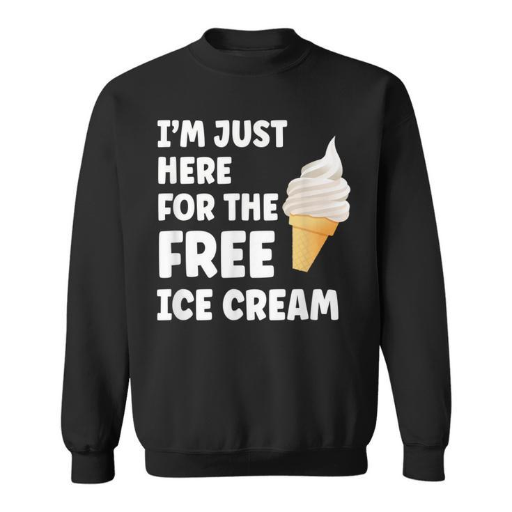 Im Just Here For The Free Ice Cream Funny Cruise 2023  Sweatshirt - Thegiftio