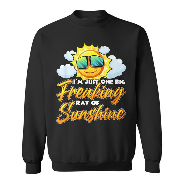 Im Just One Big Freaking Ray Of Sunshine - Positive Quote  Sweatshirt